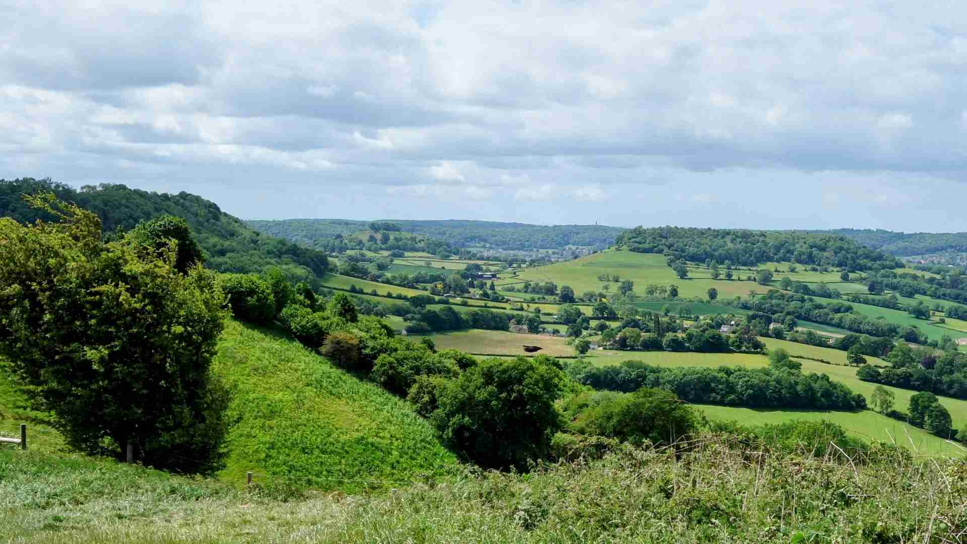 Coaley Peak view over Dursley 