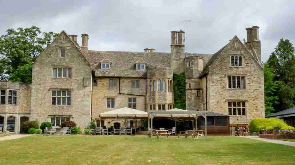 Stonehouse Court Hotel manor house next to St Cyr’s Church and Stroudwater Canal. Historic Stonehouse Court Hotel, a Grade II* listed manor house beside St Cyr’s Church and the Stroudwater Canal in Stonehouse